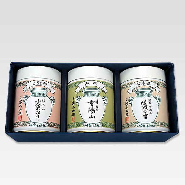 丸久小山園 日本茶散茶禮盒-煎茶、玄米茶、焙茶-預訂