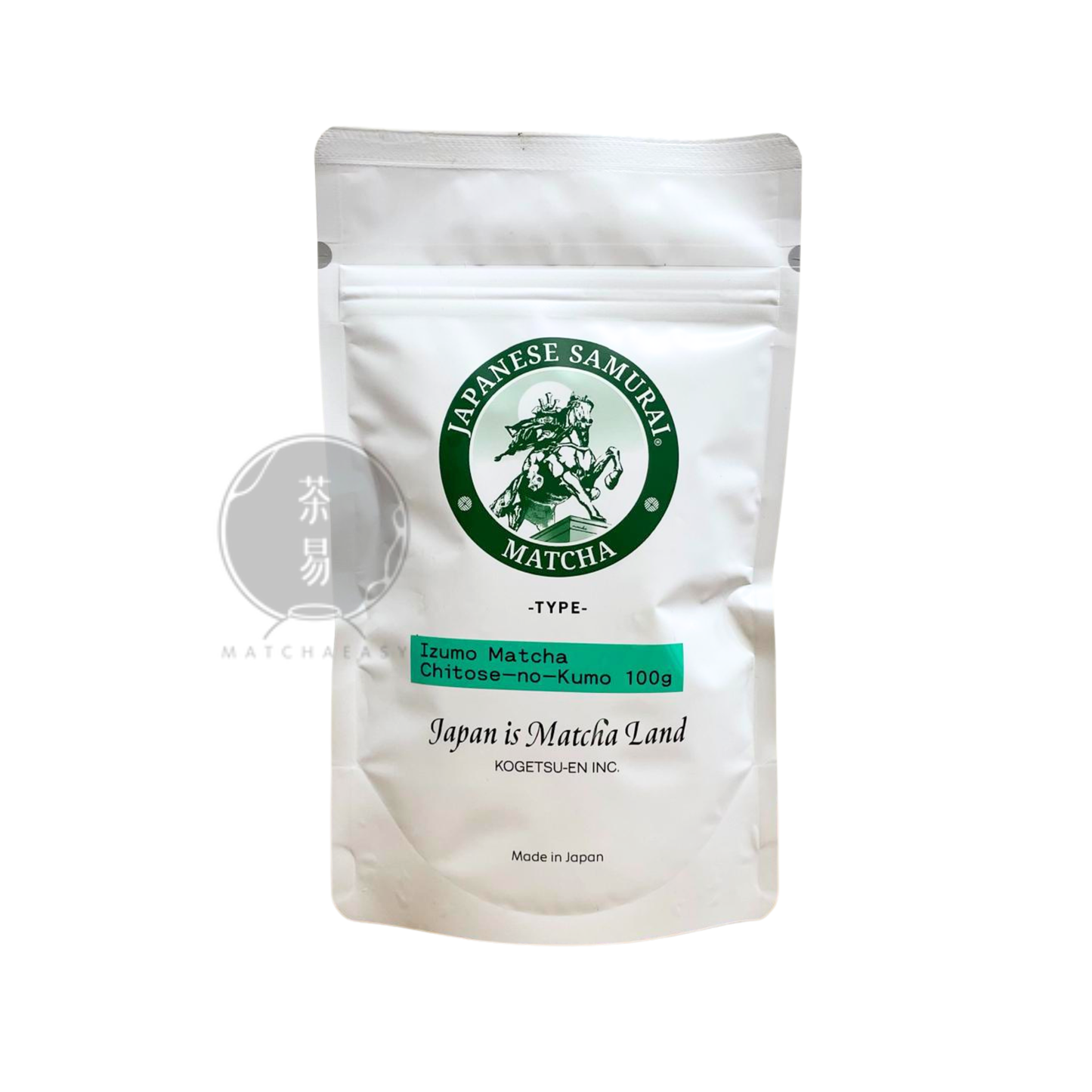 香月園千歲之雲出雲抹茶粉 100g 密封袋 – 濃綠日本儀式級抹茶，島根縣產