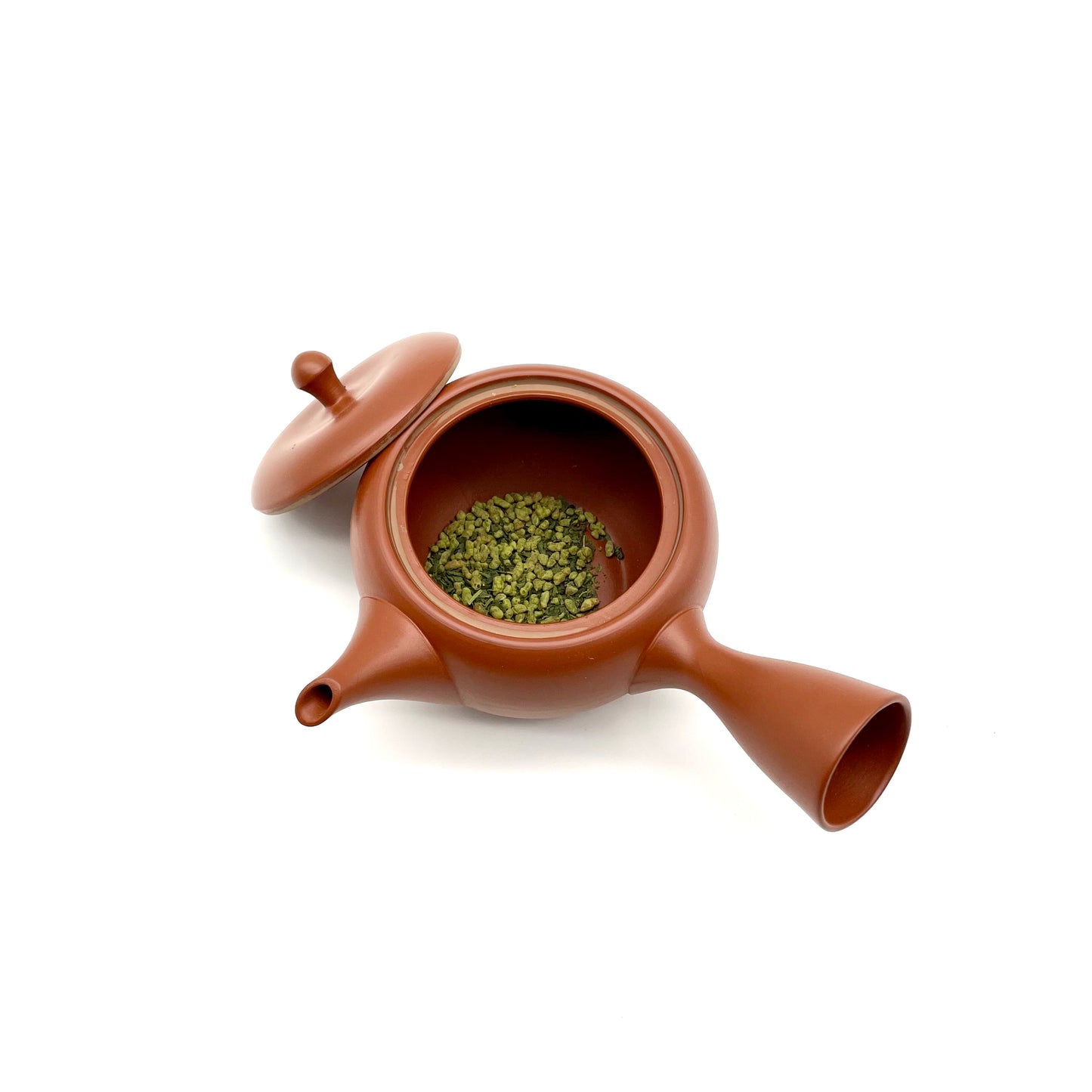 Green tea powder into Genmaicha