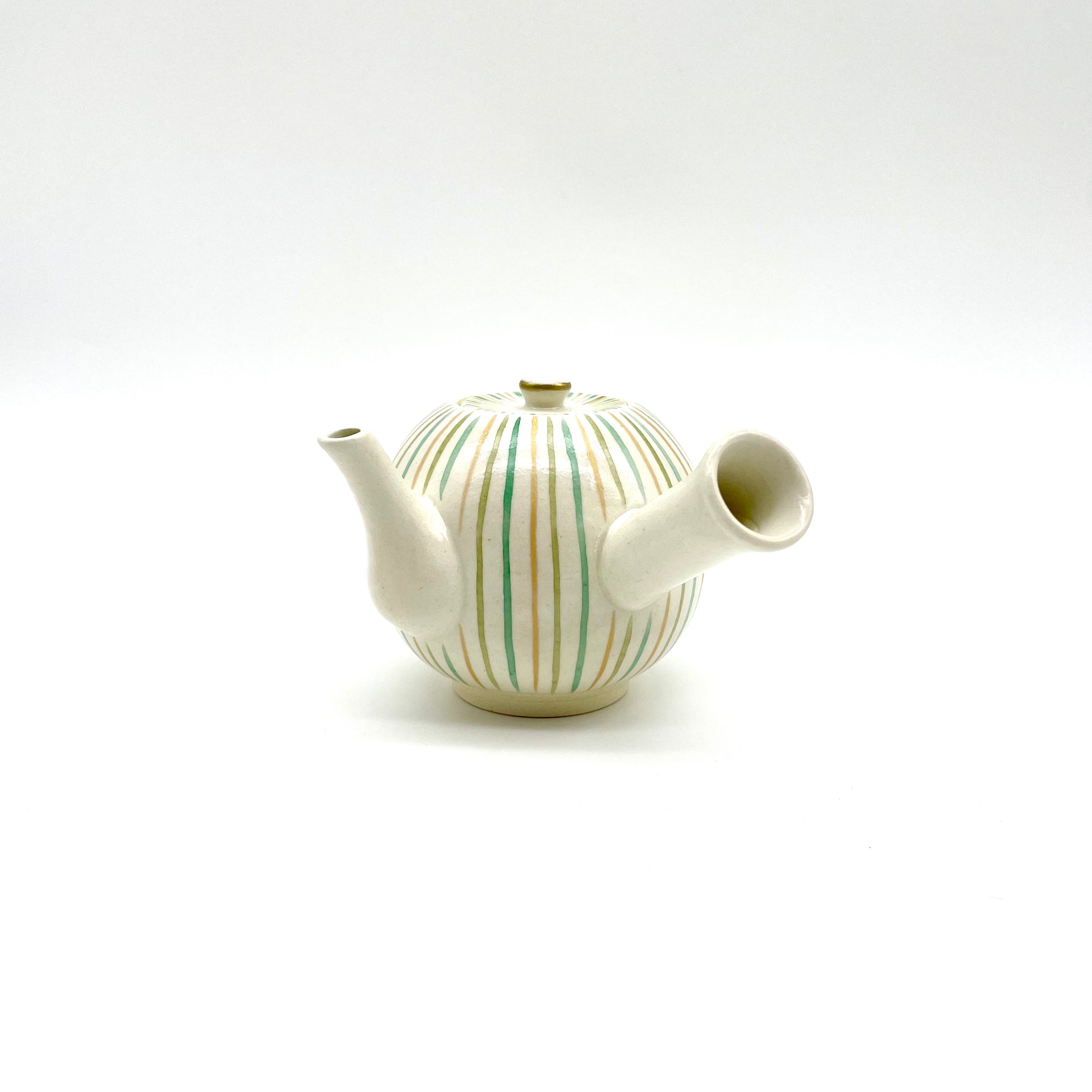 お茶壺 洛京 草山作(日本京燒清水燒急須御本彩十草茶壺Japan お茶壺 洛京 草山作(日本京燒清水燒急須御本彩十草茶壺Japan