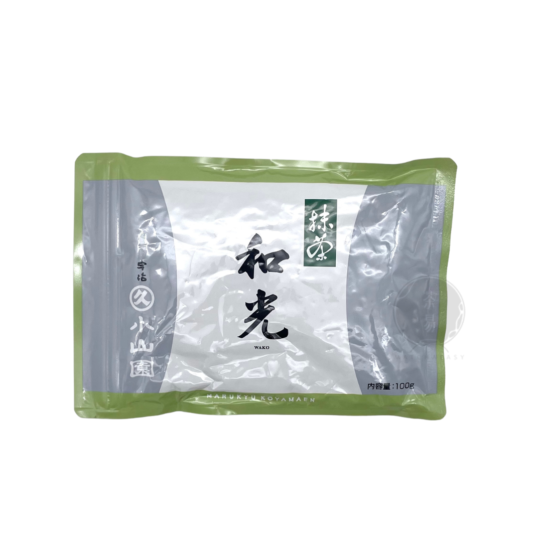 丸久小山園和光抹茶 100g 袋裝，綠色封口鋁袋